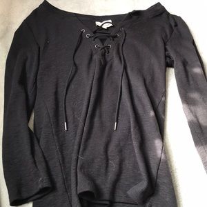 Black long sleeve top